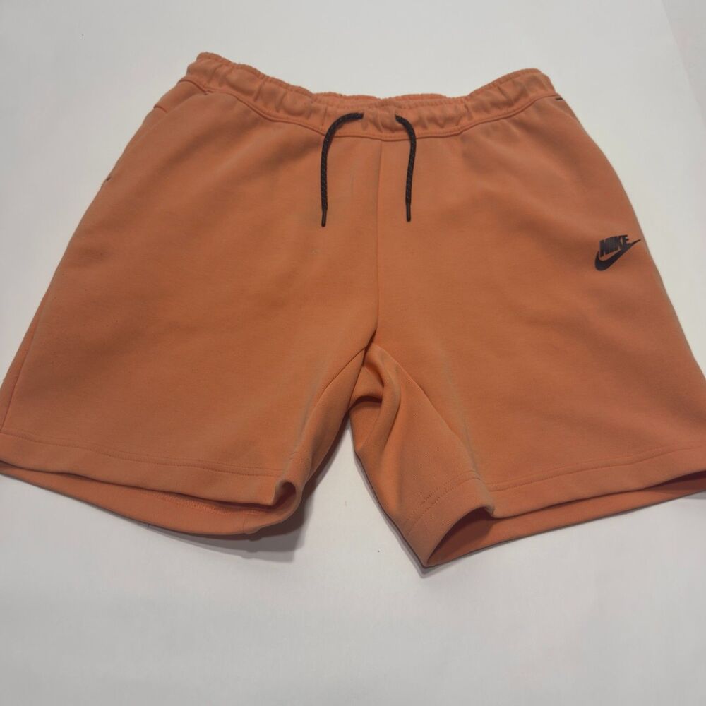 Nike Sportswear Men's Washed Tech Fleece Shorts ‘Peach’ Size Large